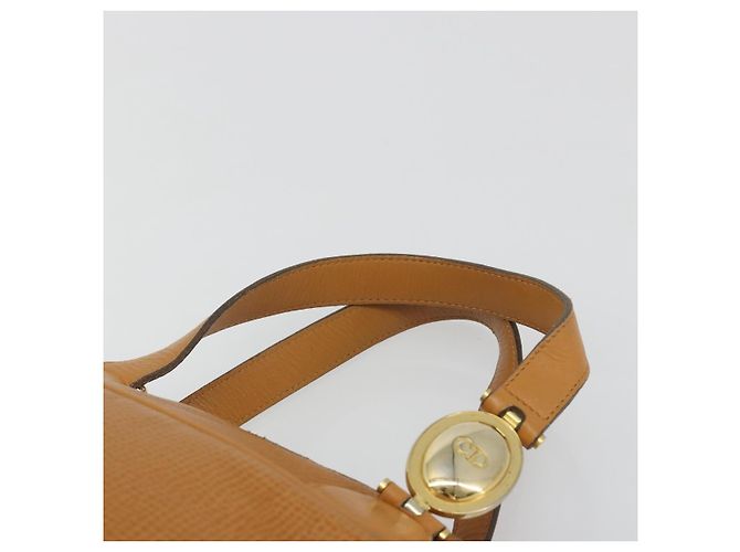 Borsa Christian Dior in pelle 2way Marrone Oro Auth bs36780 D'oro - vista 8