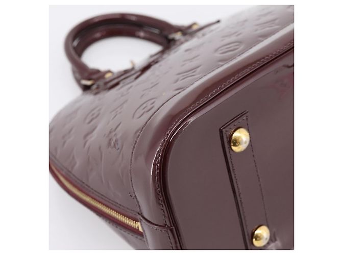 LOUIS VUITTON Monogram Vernis Alma PM Hand Bag Rouge Favist M91691 Auth bs36520 - vista 15