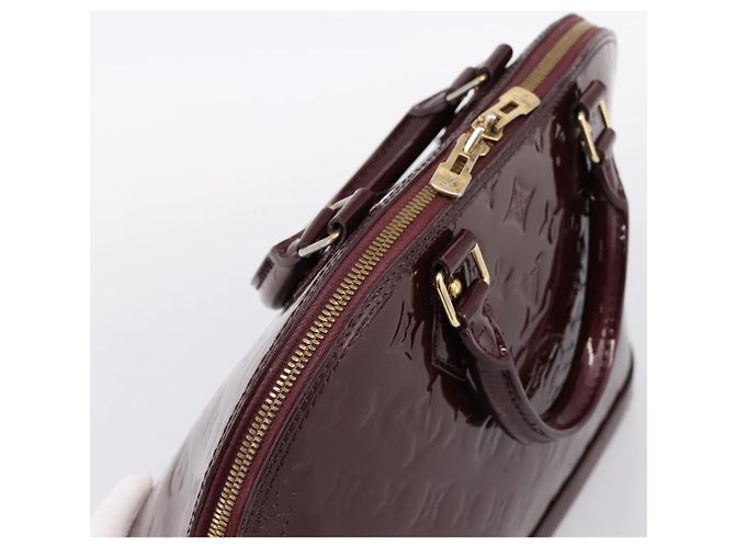 LOUIS VUITTON Monogram Vernis Alma PM Hand Bag Rouge Favist M91691 Auth bs36520 - vista 6