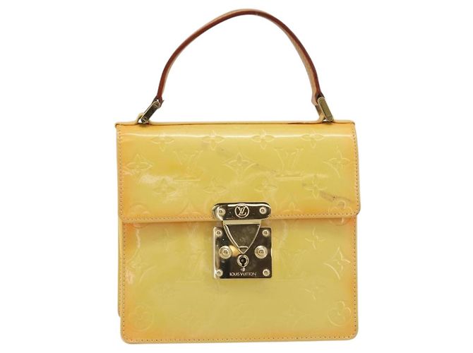 LOUIS VUITTON Monogram Vernis Spring Street Lime Giallo M91068 LV Auth 196196 D'oro - vista 13