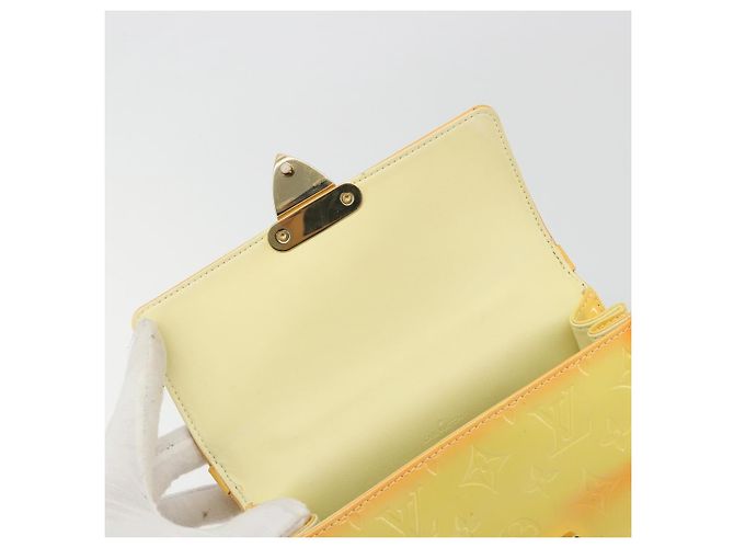 LOUIS VUITTON Monogram Vernis Spring Street Lime Giallo M91068 LV Auth 196196 D'oro - vista 20