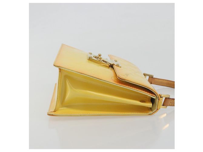 LOUIS VUITTON Monogram Vernis Spring Street Lime Giallo M91068 LV Auth 196196 D'oro - vista 3