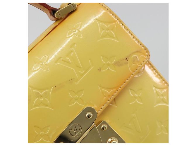 LOUIS VUITTON Monogram Vernis Spring Street Lime Giallo M91068 LV Auth 196196 D'oro - vista 8