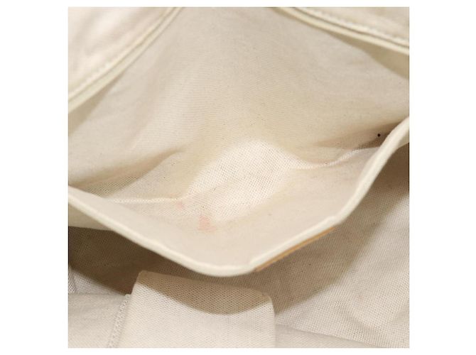 Borsa Tote GUCCI GG Canvas Sherry Line Beige Gold 211971 Auth 196002 D'oro - vista 21