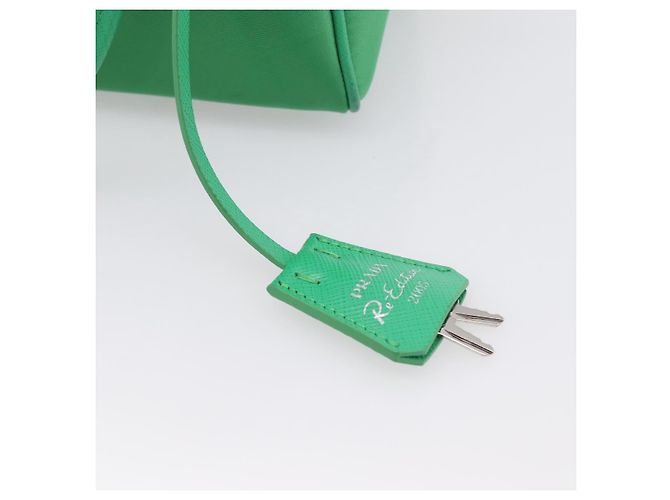 Borsa a Mano PRADA Nylon 2way Green Silver Auth 196830SAM Argento Verde - vista 22