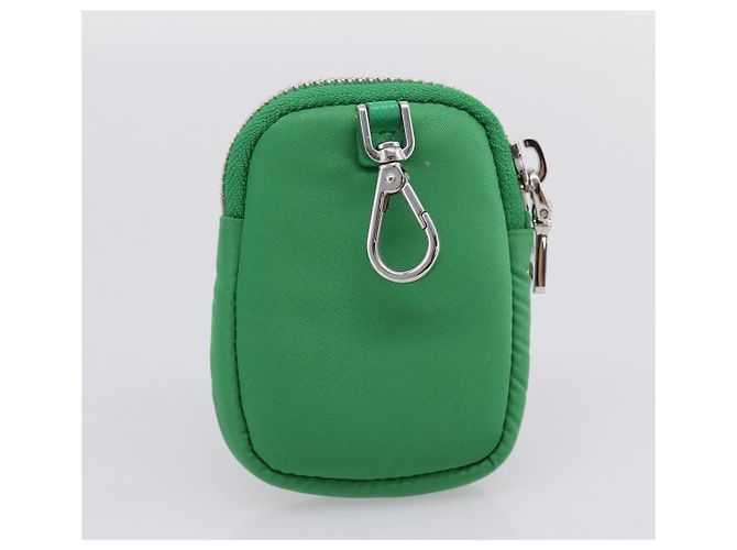 Borsa a Mano PRADA Nylon 2way Green Silver Auth 196830SAM Argento Verde - vista 31