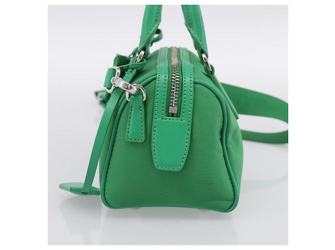 Borsa a Mano PRADA Nylon 2way Green Silver Auth 196830SAM Argento Verde - vista 4