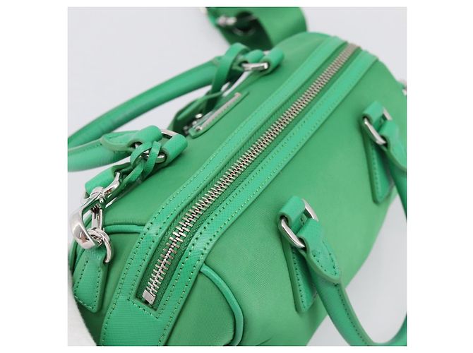 Borsa a Mano PRADA Nylon 2way Green Silver Auth 196830SAM Argento Verde - vista 6