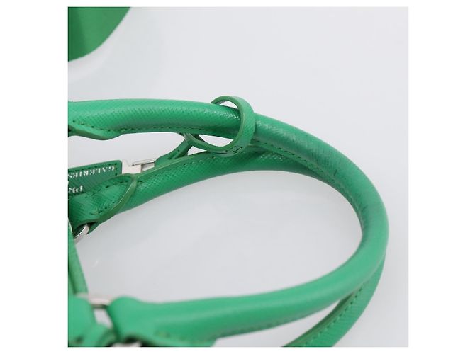 Borsa a Mano PRADA Nylon 2way Green Silver Auth 196830SAM Argento Verde - vista 8