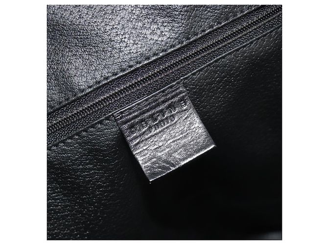 Céline Borsa Boston in tela Macadam CELINE in pelle PVC nera e oro Auth bs36619A Nero D'oro - vista 19