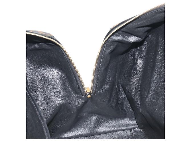 Céline Borsa Boston in tela Macadam CELINE in pelle PVC nera e oro Auth bs36619A Nero D'oro - vista 21