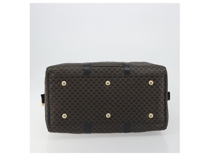 Céline Borsa Boston in tela Macadam CELINE in pelle PVC nera e oro Auth bs36619A Nero D'oro - vista 5