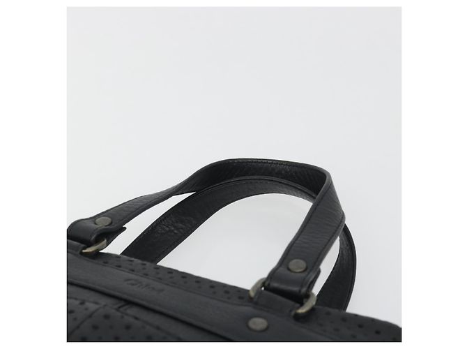 Chloé Borsa a mano Chloe in pelle nera Auth 195646A Nero - vista 8
