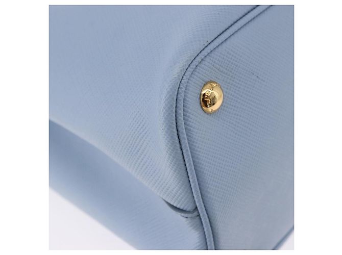 PRADA Handtasche Saffiano 2-Wege Hellblau Goldton Auth 195344M - Ansicht 18