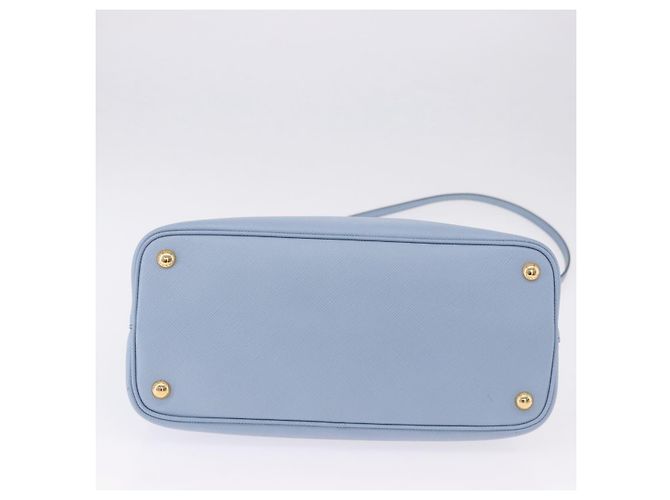 PRADA Handtasche Saffiano 2-Wege Hellblau Goldton Auth 195344M - Ansicht 5
