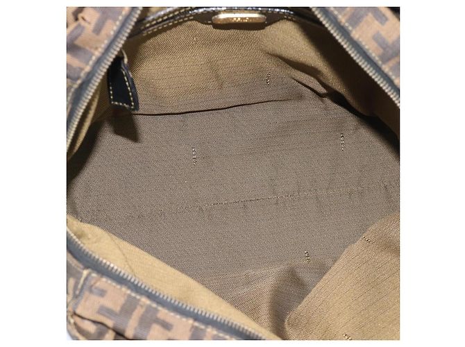 Borsa a mano FENDI Zucca Canvas Marrone Nero Auth 196063 - vista 11