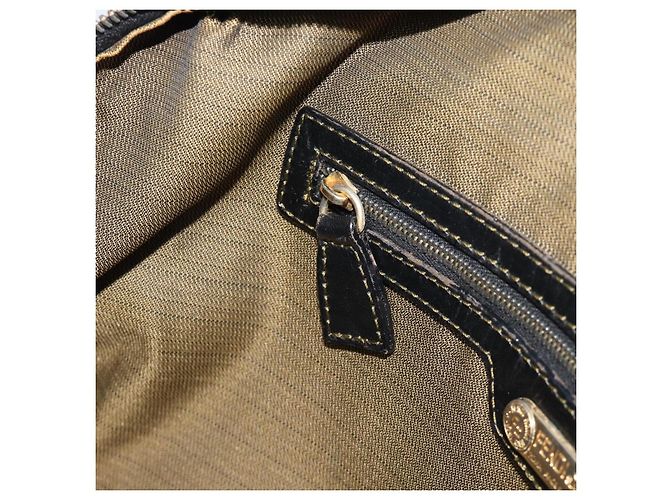 Borsa a mano FENDI Zucca Canvas Marrone Nero Auth 196063 - vista 20