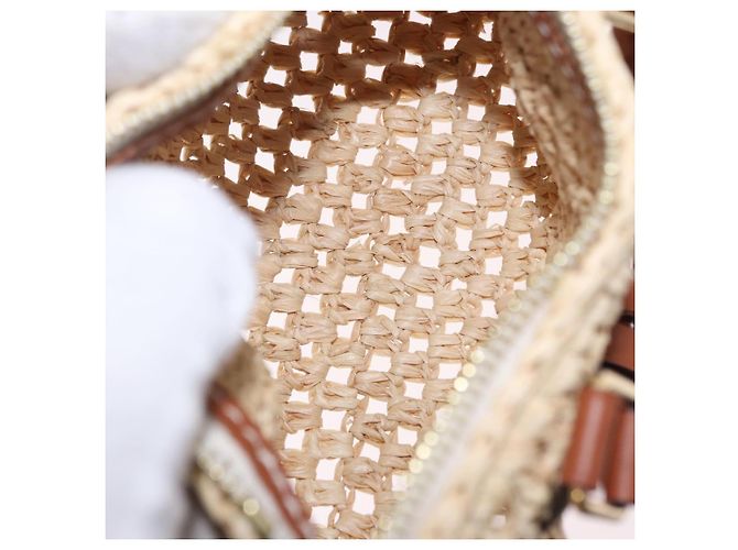 LOUIS VUITTON Nano Speedy Borsa a Mano Raffia 2way Beige Oro M83525 LV Auth 195336SAM - vista 11
