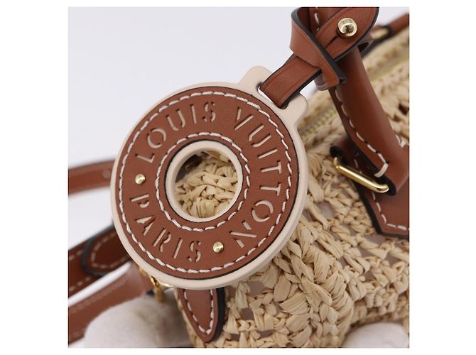 LOUIS VUITTON Nano Speedy Borsa a Mano Raffia 2way Beige Oro M83525 LV Auth 195336SAM - vista 19