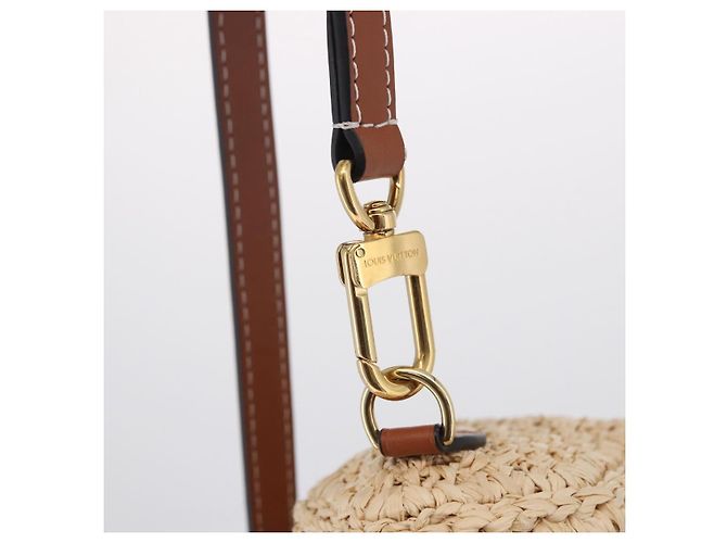 LOUIS VUITTON Nano Speedy Borsa a Mano Raffia 2way Beige Oro M83525 LV Auth 195336SAM - vista 20