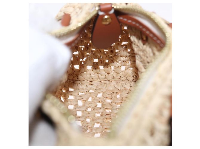 LOUIS VUITTON Nano Speedy Borsa a Mano Raffia 2way Beige Oro M83525 LV Auth 195336SAM - vista 22