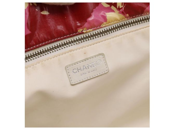 CHANEL Borsa Tote Alta Estate PVC Tela Rossa CC Auth 196247 Rosso - vista 17
