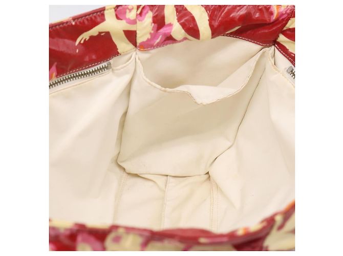 CHANEL Borsa Tote Alta Estate PVC Tela Rossa CC Auth 196247 Rosso - vista 18