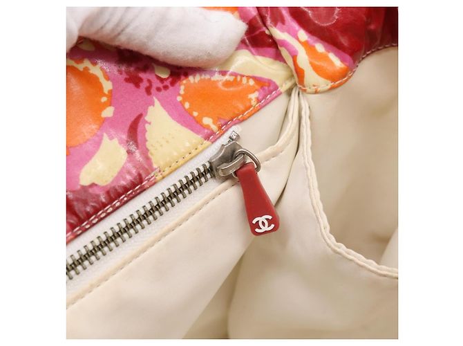 CHANEL Borsa Tote Alta Estate PVC Tela Rossa CC Auth 196247 Rosso - vista 21