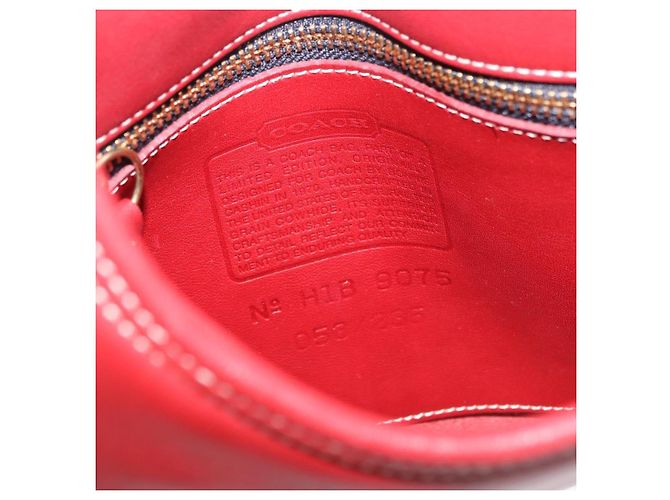 Coach Borsa a Spalla in Pelle Rossa e Oro Auth 194429A Rosso D'oro - vista 12