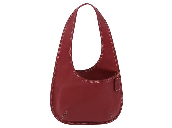 Coach Borsa a Spalla in Pelle Rossa e Oro Auth 194429A Rosso D'oro - vista 13