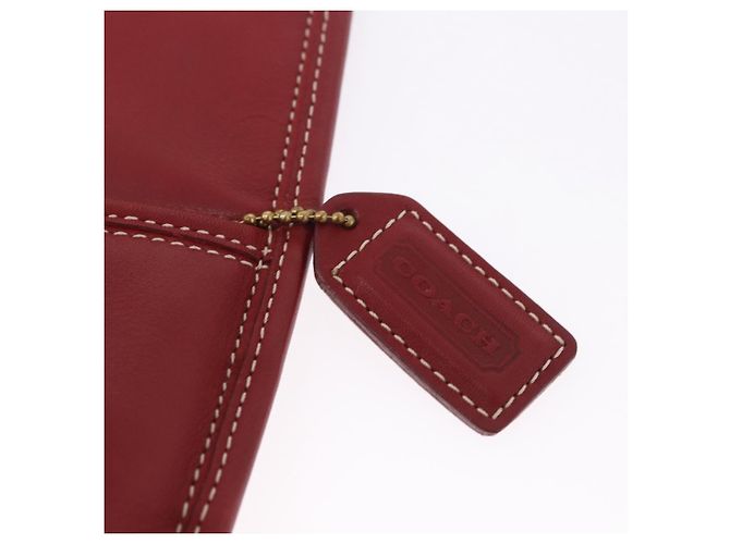 Coach Borsa a Spalla in Pelle Rossa e Oro Auth 194429A Rosso D'oro - vista 17