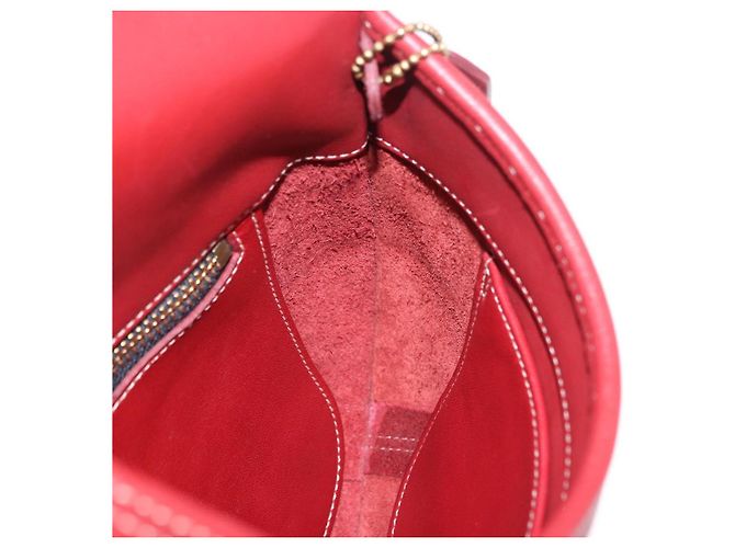 Coach Borsa a Spalla in Pelle Rossa e Oro Auth 194429A Rosso D'oro - vista 18