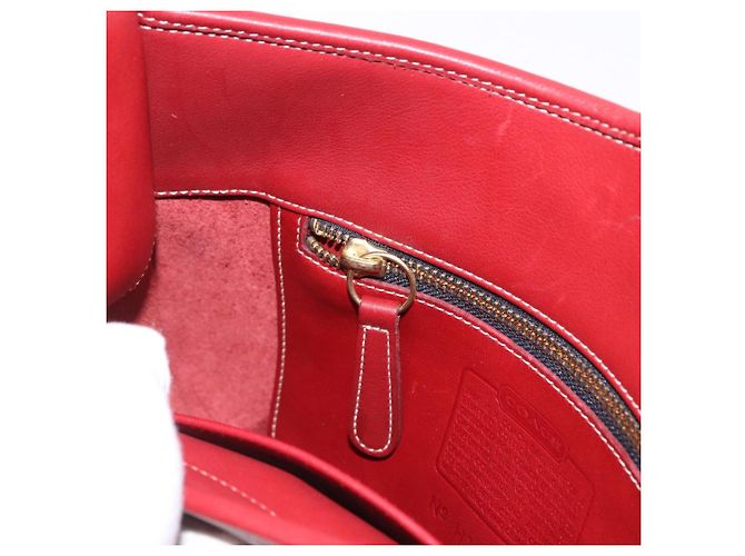 Coach Borsa a Spalla in Pelle Rossa e Oro Auth 194429A Rosso D'oro - vista 20