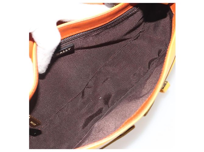 Borsa a tracolla BALLY in pelle Giallo Oro Auth 195037A D'oro - vista 10
