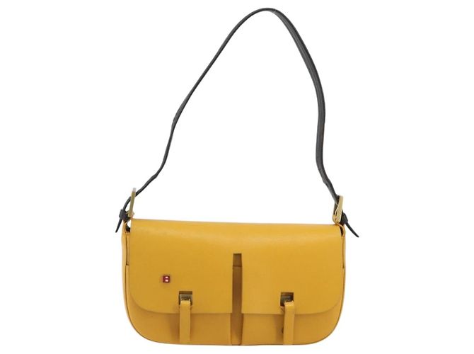 Borsa a tracolla BALLY in pelle Giallo Oro Auth 195037A D'oro - vista 13