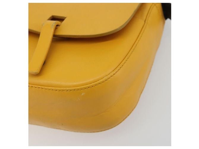 Borsa a tracolla BALLY in pelle Giallo Oro Auth 195037A D'oro - vista 14