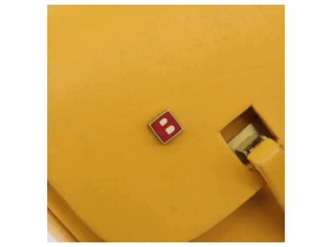 Borsa a tracolla BALLY in pelle Giallo Oro Auth 195037A D'oro - vista 18