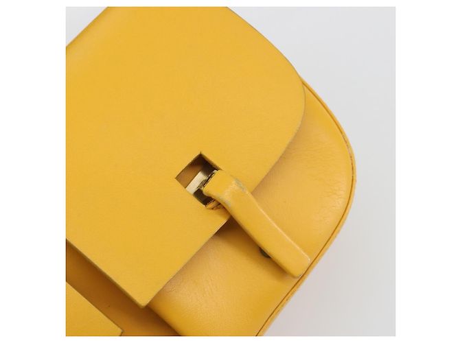 Borsa a tracolla BALLY in pelle Giallo Oro Auth 195037A D'oro - vista 19