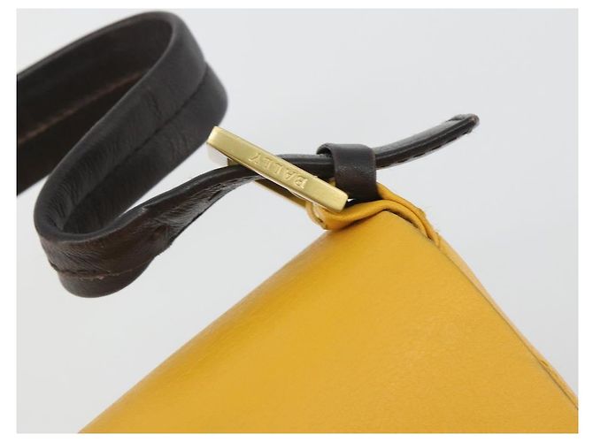 Borsa a tracolla BALLY in pelle Giallo Oro Auth 195037A D'oro - vista 20