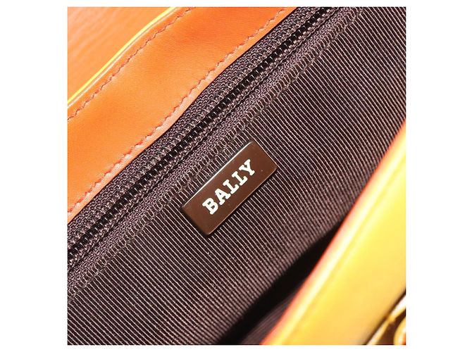 Borsa a tracolla BALLY in pelle Giallo Oro Auth 195037A D'oro - vista 21