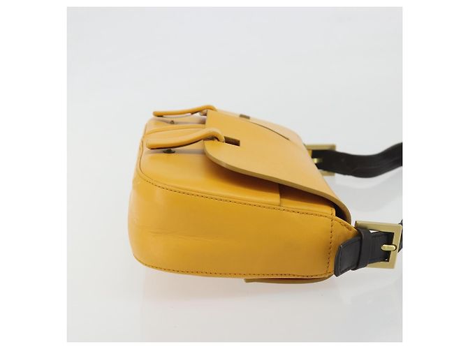 Borsa a tracolla BALLY in pelle Giallo Oro Auth 195037A D'oro - vista 3