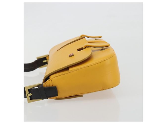 Borsa a tracolla BALLY in pelle Giallo Oro Auth 195037A D'oro - vista 4