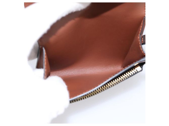 BURBERRY TB Monogram Portamonete Borsa a Tracolla PVC Brown Gold Auth 196826V Marrone D'oro - vista 10