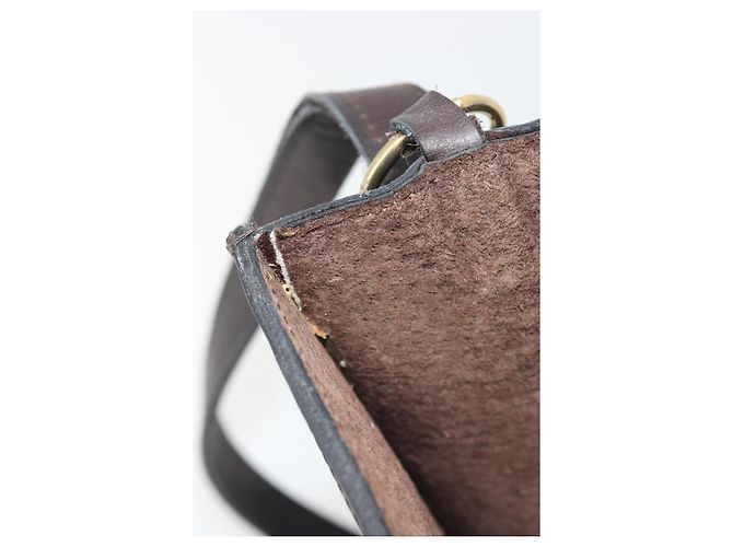 Borsa a tracolla FENDI Zucca Canvas Marrone Tono Oro Auth gh2256 - vista 11