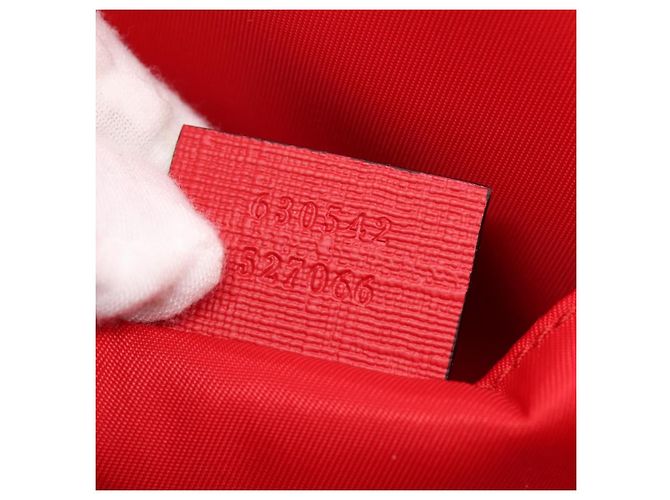 Borsa GUCCI x Higuchi Yuuko PVC 2way Rossa 630542 Auth 196451M Rosso - vista 11