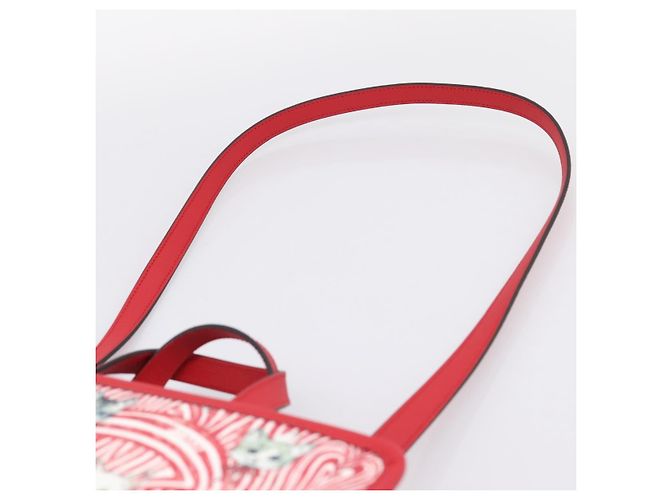 Borsa GUCCI x Higuchi Yuuko PVC 2way Rossa 630542 Auth 196451M Rosso - vista 15
