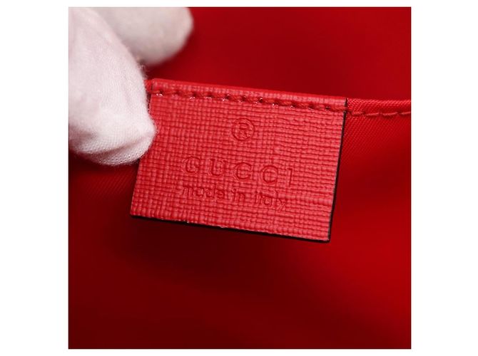 Borsa GUCCI x Higuchi Yuuko PVC 2way Rossa 630542 Auth 196451M Rosso - vista 20