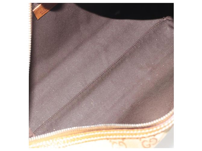 Borsa a mano GUCCI GG Canvas Beige Silver 113009 Auth 195092 Argento - vista 11