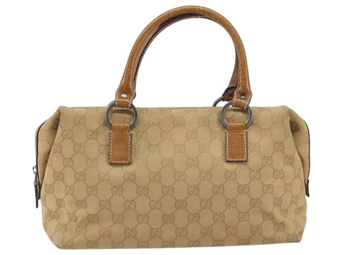 Borsa a mano GUCCI GG Canvas Beige Silver 113009 Auth 195092 Argento - vista 13