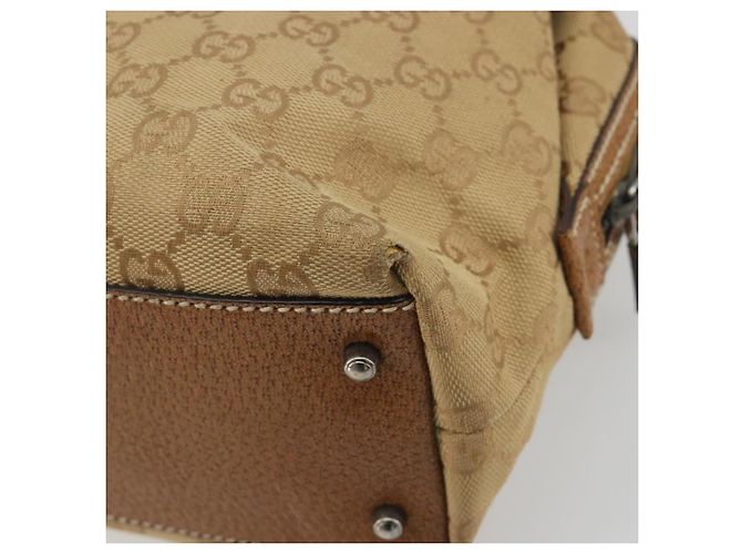 Borsa a mano GUCCI GG Canvas Beige Silver 113009 Auth 195092 Argento - vista 15